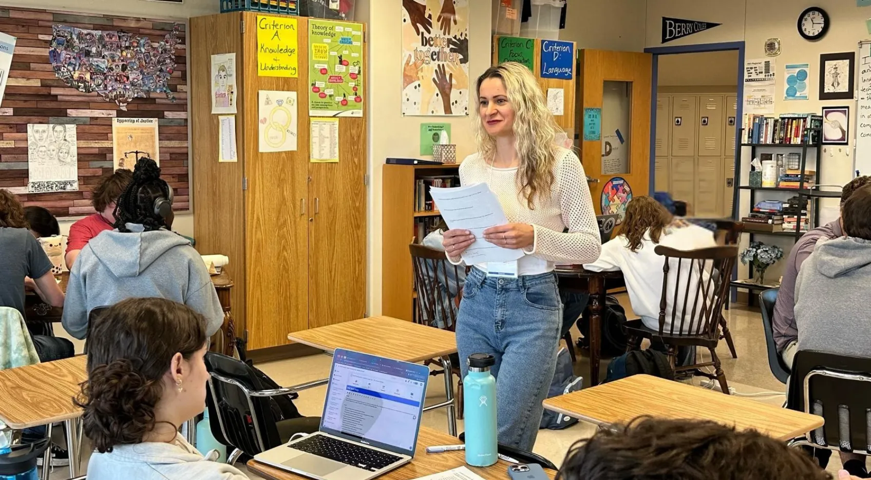 Fulbright Teacher visits a classroom