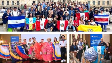 A photo collage of teachers in Colombia