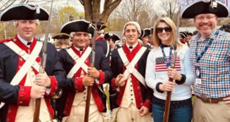 a group of Revolutionary War re-enactors